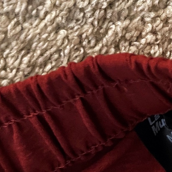 Burgundy Wide-Leg Pants stretch boho festival chic office - Picture 6 of 6